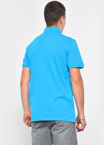 Бирюзовая футболка поло мужская бирюзового цвета Let's Shop