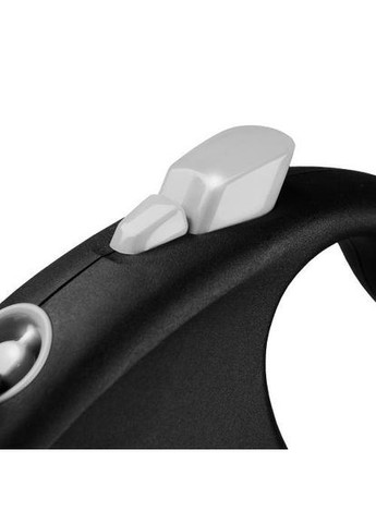 Рулетка Black Design для собак, стрічка, розмір L, 5 м (чорна) (*) Flexi (322592658)