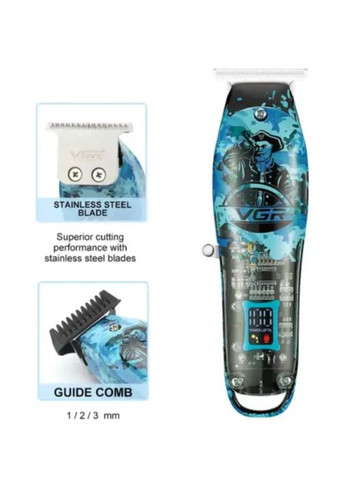 Многофункциональный аккумуляторный набор для стрижки с LED-индикатором и сменными насадками (2390000032) VGR V‑645 (342392590)