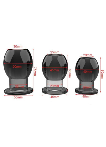 Анальная пробка с отверстием черная диаметр 4 см Mokko Toys No Brand (307073340)