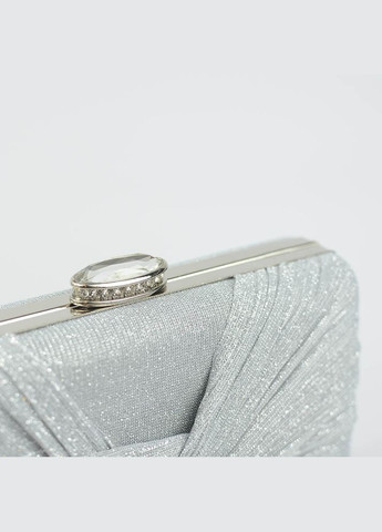 Срібляста маленька вечірня сумочка клатч із парчі No Brand (294092713)