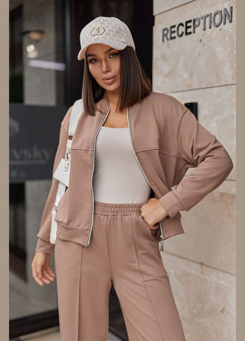 Женский трикотажный костюм со штанами палаццо Fashion Girl (302860055)