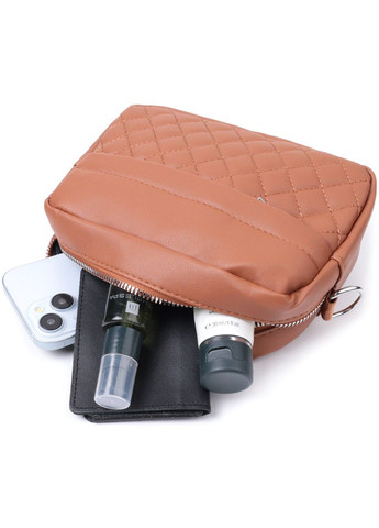 Жіноча сумка крос-боді з монетницею з екошкіри 22795 Рудий Vintage (303877368)