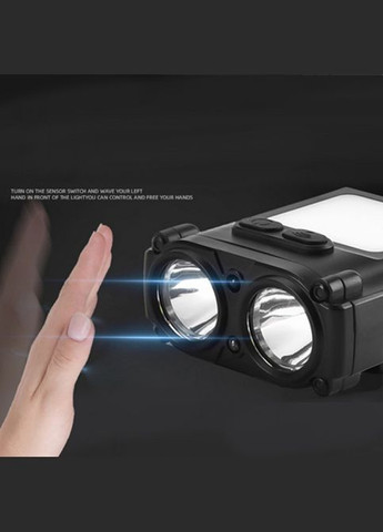 Ліхтар налобний SH-T808-2XPE+20SMD з датчиком руху No Brand (323486615)