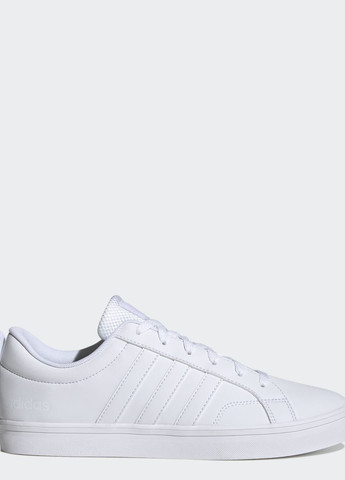 Белые всесезонные кроссовки vs pace 2.0 3-stripes branding synthetic nubuck adidas