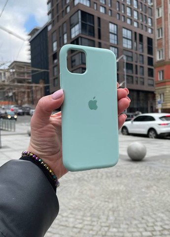 Чохол для iPhone 11 Pro Max зелений Turquoise Silicone Case силікон кейс No Brand (289754207)