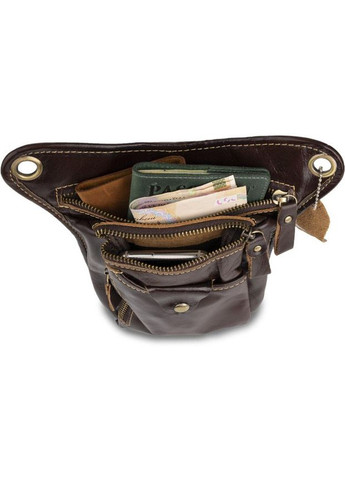 Сумка чоловіча шкіряна на стегно месенджер в дорогу для документів барсетка для телефону сумочка на пояс Vintage (332769217)