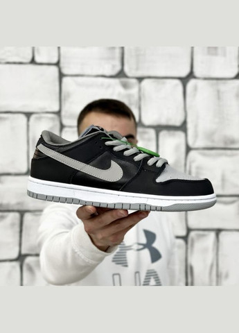 Кросівки зимові жіночі і чоловічі Nike SB Dunk winter low black gray white fur | Найк СБ Данк низькі чорні сірі білі з хутром No Brand чорні зими (311225823)