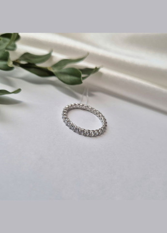 Серебряное кольцо Дорожка с белыми камнями размер серебро 925 пробы Родированное 722р 1.35г No Brand (340916725)