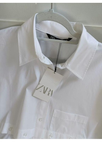 Білий коротка сукня сорочка оверсайз Zara