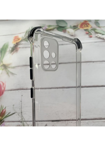 Прозорий силіконовий чохол з потовщеними кутами чорного кольору для Samsung Galaxy M51 Creative (359493546)