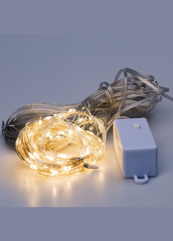 Гирлянда штора светодиодная GarlandoPro Роса 200LED 3х2м 10 линий 8 режимов гирлянда капля росы Желтый 173304Y Garlando (353502143)