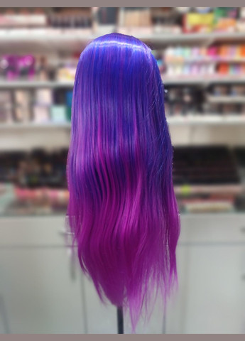 Голова навчальна кольорова зі штучним волоссям GLV-ET, Light purple-dark purple-light blue-dark blue YRE (337171852)