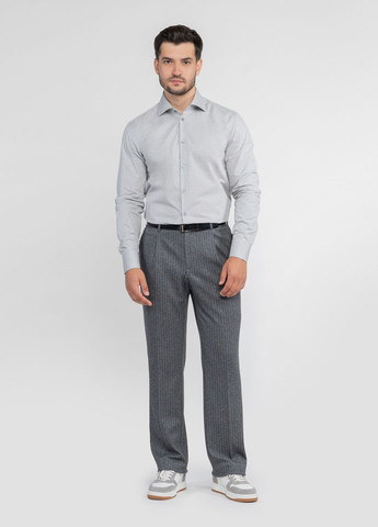 Серая кэжуал рубашка однотонная Arber