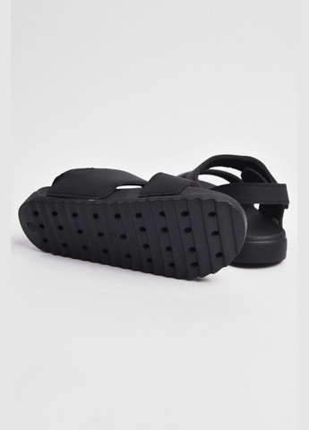 Пляжные сандалии мужские черного цвета на липучке Let's Shop на липучке