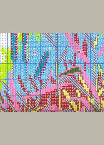 Набір для вишивання за нанесеною на канву схемою "Butterflies gather honey". AIDA 14CT printed, 33*18 см Joy Sunday (313613347)