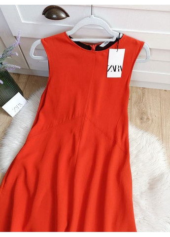 Оранжевое платье меди zw collectionzw collection Zara