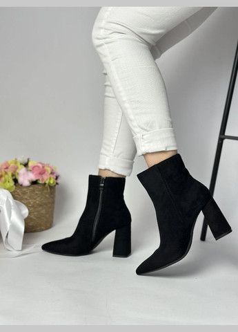 Чорні демісезонна ефектні жіночі ботильйони No Brand