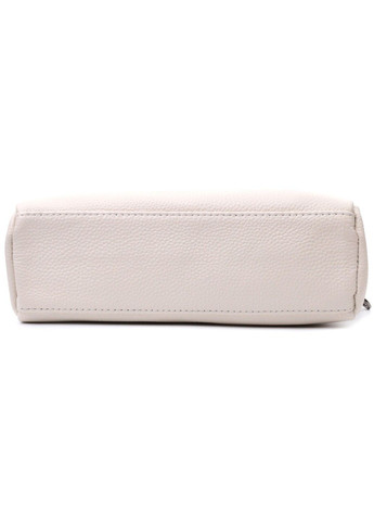 Женская прямоугольная сумка с карманами из натуральной кожи 22598 Белая Vintage (297993079)