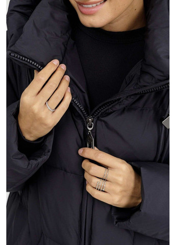 Темно-синя зимня пуховик великих розмірів батал Lora Duvetti