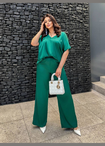 Жіночий костюм із шовку Армані колір зелений р.48/52 454073 New Trend (289843994)