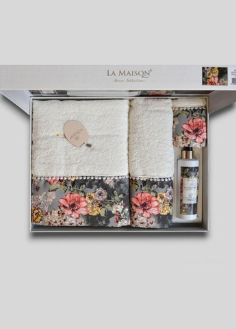 Подарочный набор полотенец La, 3 шт. с ароматом Etel Maison белый