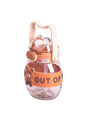 Пляшка для води дитяча з трубочкою 580 мл з ручкою та ремінцем HP-14-37BR Yiwu (346263578)