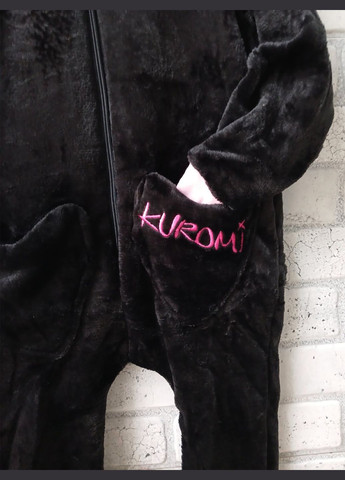 Дитячий теплий кігурумі Куромі зимовий вельсофт махра, на блискавці з кишенями No Brand (315701329)