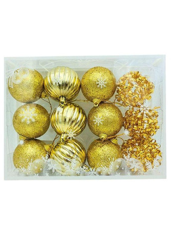 Набір новорічних кульок "JO" /DSCN1523/ золото "Merry Christmas" D6см 12шт (1/66) Josef Otten (367752949)