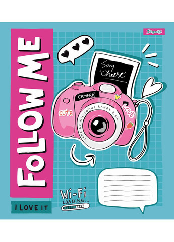 Набір зошитів Follow me А5 в клітинку 24 аркуші 20 шт. (67276) 1 Вересня 767276 (354781360)