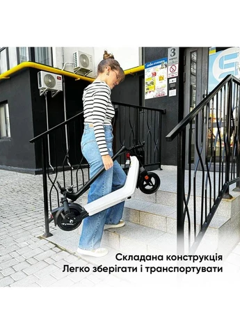 Электросамокат Zippy ES50С Black 8" 250W/500W, 5.2Ah, 20 km, 25 km/h, 10°, 13.5 kg (KOS_ES50C-B) OKAI (400759118)