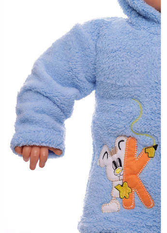 Блакитний зимній костюм з довгим рукавом для хлопчика махра авс синій 68 см (26327) BABYKROHA