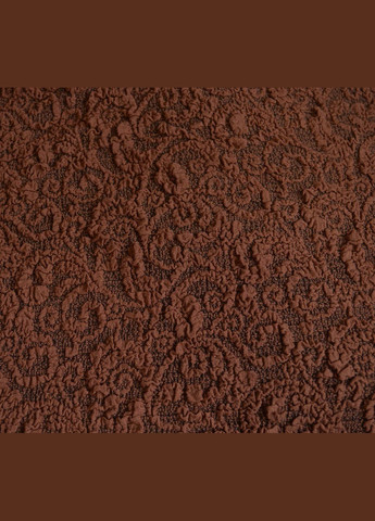 Жаккардовый чехол на угловой диван с креслом с юбкой Коричневый Kayra (335426686)