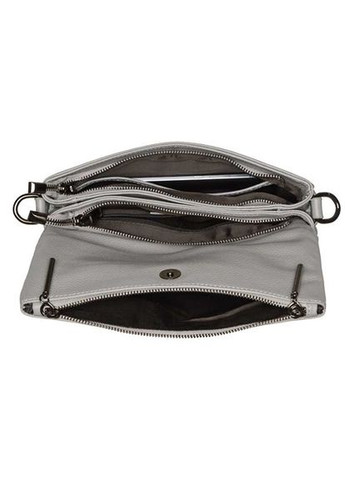 Сумка кожаная женская черная через плечо 3 отдела No Brand (336377895)