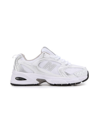 КРОССОВКИ ЖЕНСКИЕ NEW BALANCE 530 WHITE SILVER НЬЮ БЕЛАНС 530 No Brand белые демисезоны (367114974)