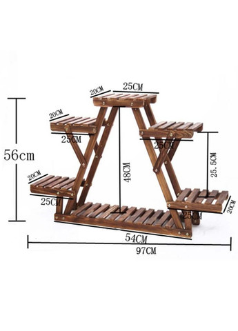 Підставка для квітів з дерева Тулуза на коліщатках мокко (ЦВТ-101710) No Brand (328224864)