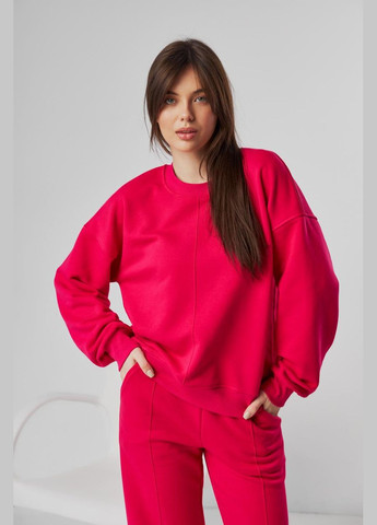 Спортивный костюм женский свитшот и брюки прямые 3х нитка, малина (М128.3) UMON (316323056)