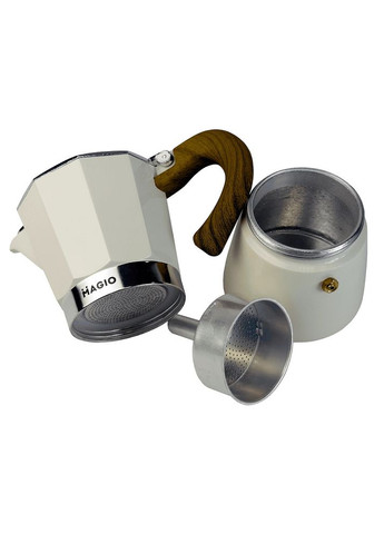 Кавоварка гейзерна для електричної плити оптом в УкраїніСтильна гейзерна кавоварка з нержавійки варіння для Кава з ергономічною Magio (349822262)