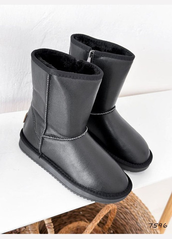 Кожаные угги с замком, зимние сапожки, зимние сапоги ITTS (302388757)