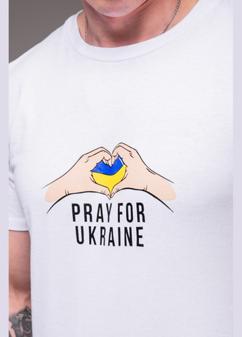 Черно-белый летний мужской костюм "pray for ukraine" с шортами Vakko