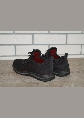 Черные демисезонные кроссовки мужские текстильные черные MaiNelin