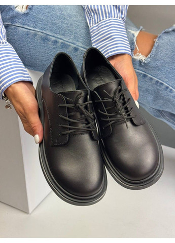 No Brand 475 Туфлі Шкіряні Чорні чорний з натуральна шкіра, — демісезон (367960251)