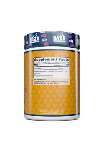 Амінокислота Sports Beta-Alanine, 200 грам Haya Labs (293419354)