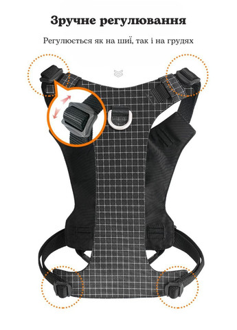 Шлея для собак TLH6771 со светодиодной подсветкой и держателем для GPS-трекера Черный, XL Truelove (373444087)