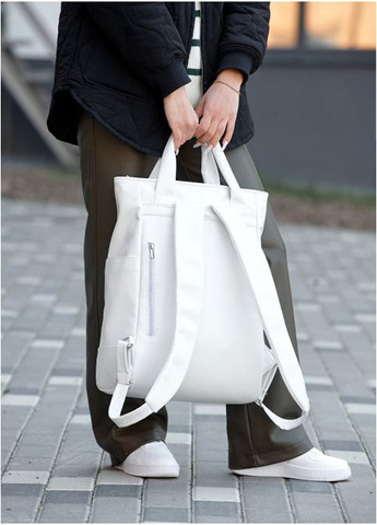 Сумка рюкзак з екошкіри Shoper SEN Біла Sambag (301871866)