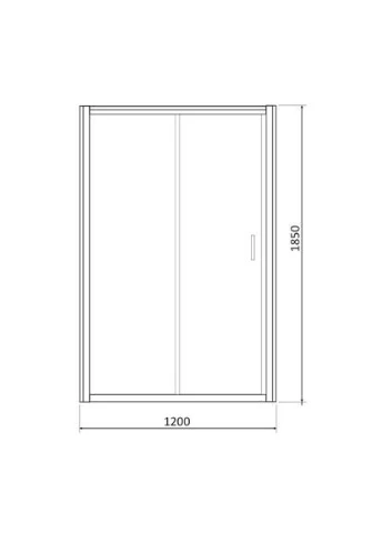 Душові двері, хром, прозоре, 120 см RJ (401883061)