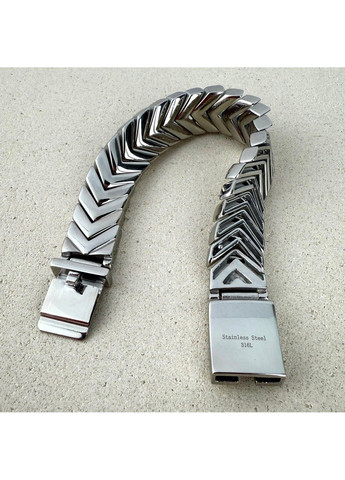 Масивний чоловічий браслет з нержавіючої медичної сталі 18.5мм 22см BS-320 No Brand (351503728)