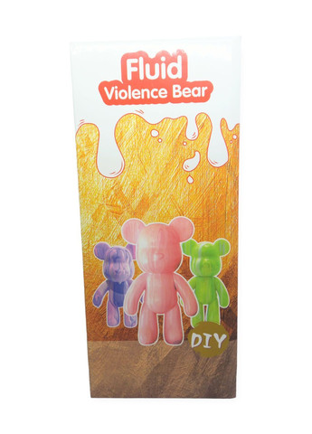 Ведмедик для розмальовки 23 см розмальовка ведмедя DIY набір Fluid Violence Bear флюїдний ведмідь No Brand (287339274)