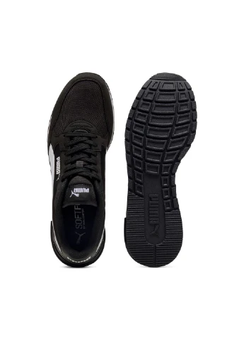 Черные демисезонные кроссовки runner v4 black 404743-01 Puma