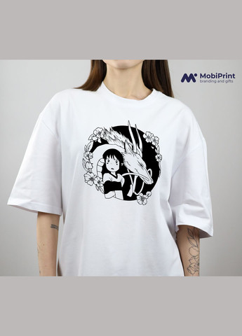 Футболка оверсайз Тихиро Огино Сэн и Хаку Унесённые призраками (Spirited Away) MobiPrint (293944094)